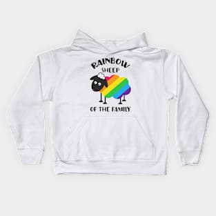 Rainbow sheep of the family funny gift Kids Hoodie